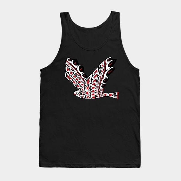 Red Tail Hawk Pacific Northwest Native American Style Art Tank Top by twizzler3b